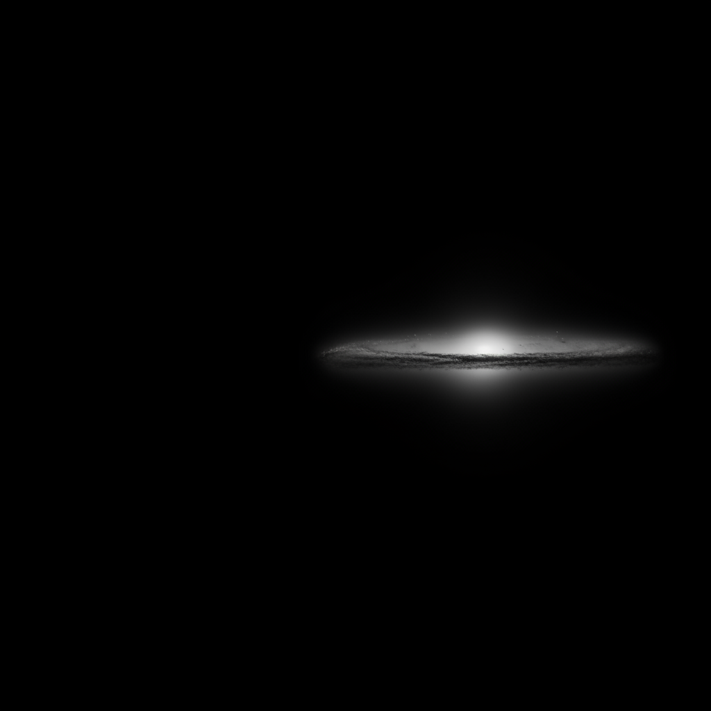 Edge-on lenticular galaxy with dust lane