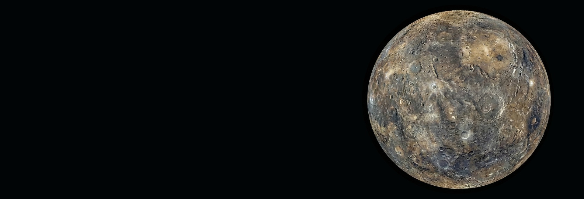 Mercury - The smallest planet showing its heavily cratered surface