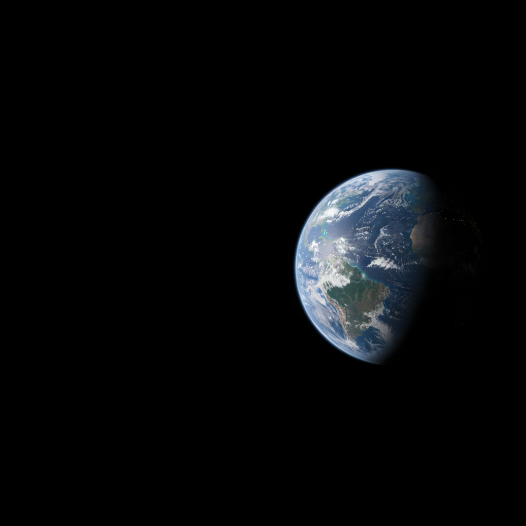 A super-Earth ocean world seen from orbit