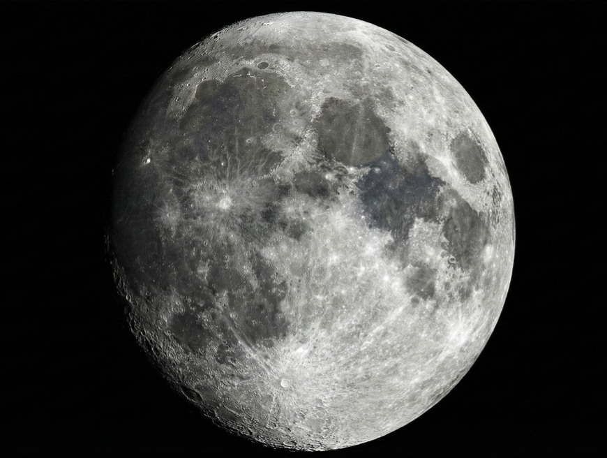 Moon as seen through binoculars